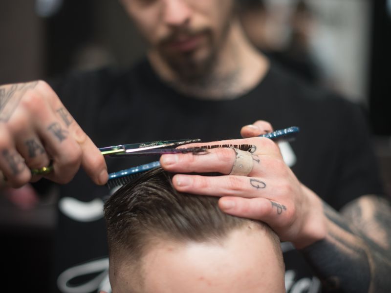 Scissor Cut — A precise cut worked entirely with scissors.